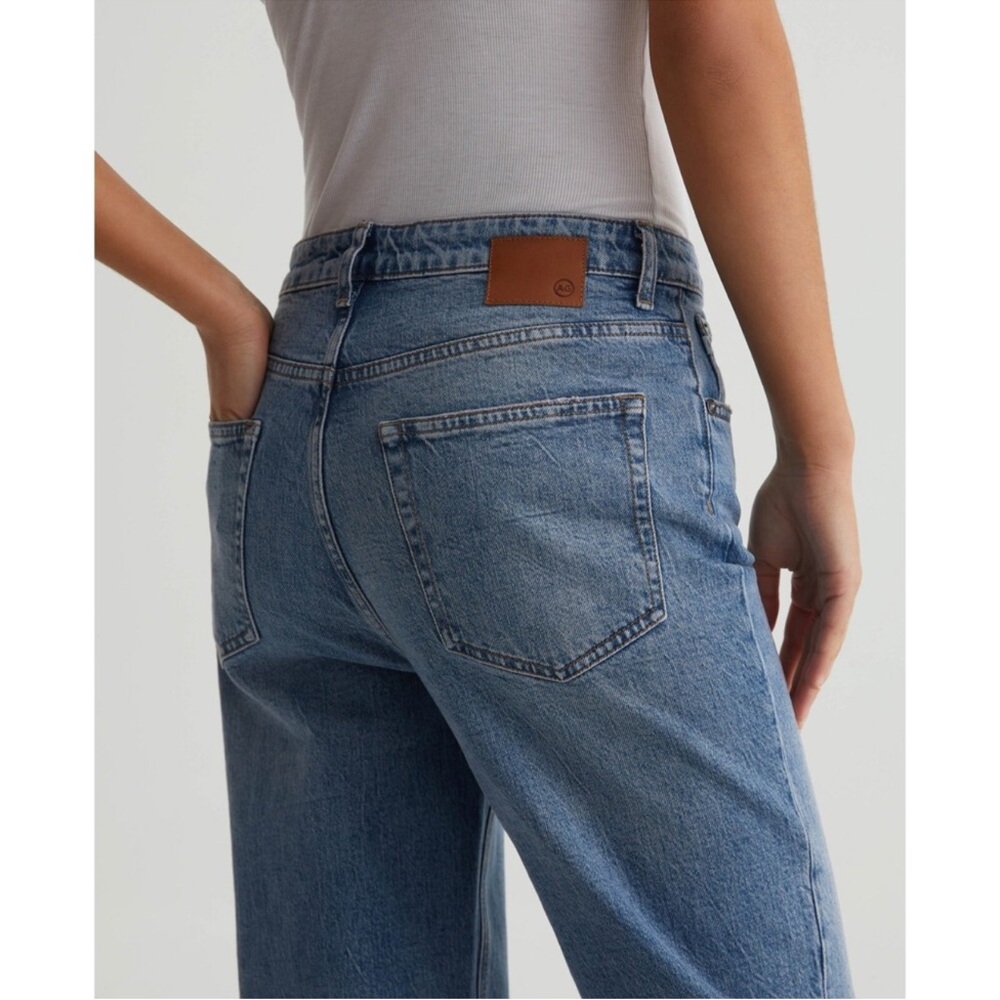 AG Jeans Clove Women's 26 Blue Denim Relaxed Fit Medium Wash Straight Leg - Picture 5 of 6